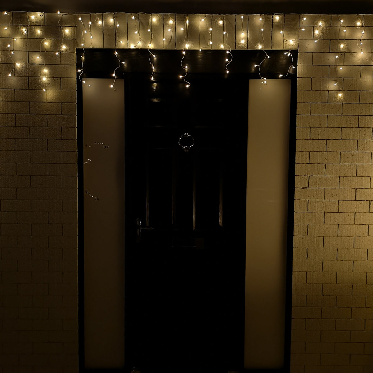 25m 1000 Warm White LED Frosted Icicle Indoor Outdoor Christmas Lights with Timer