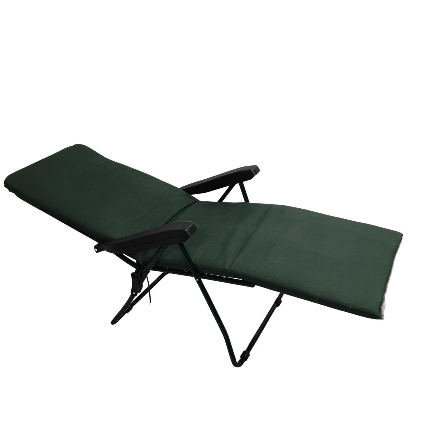 Factory Seconds: Padded Outdoor Garden Patio Recliner / Sun Lounger in Plain Green