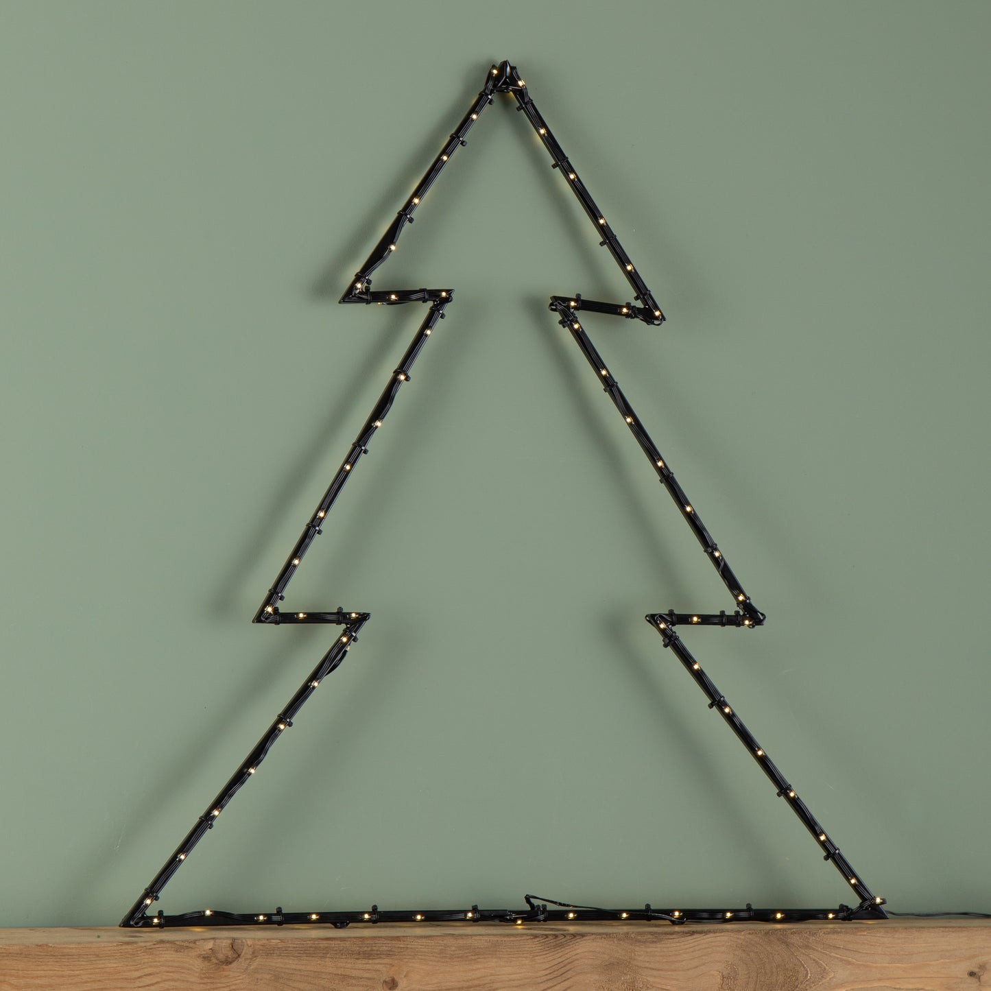 73cm x 80cm Light up Dewdrop Metal Christmas Tree with Garden Stake & Warm White LEDs