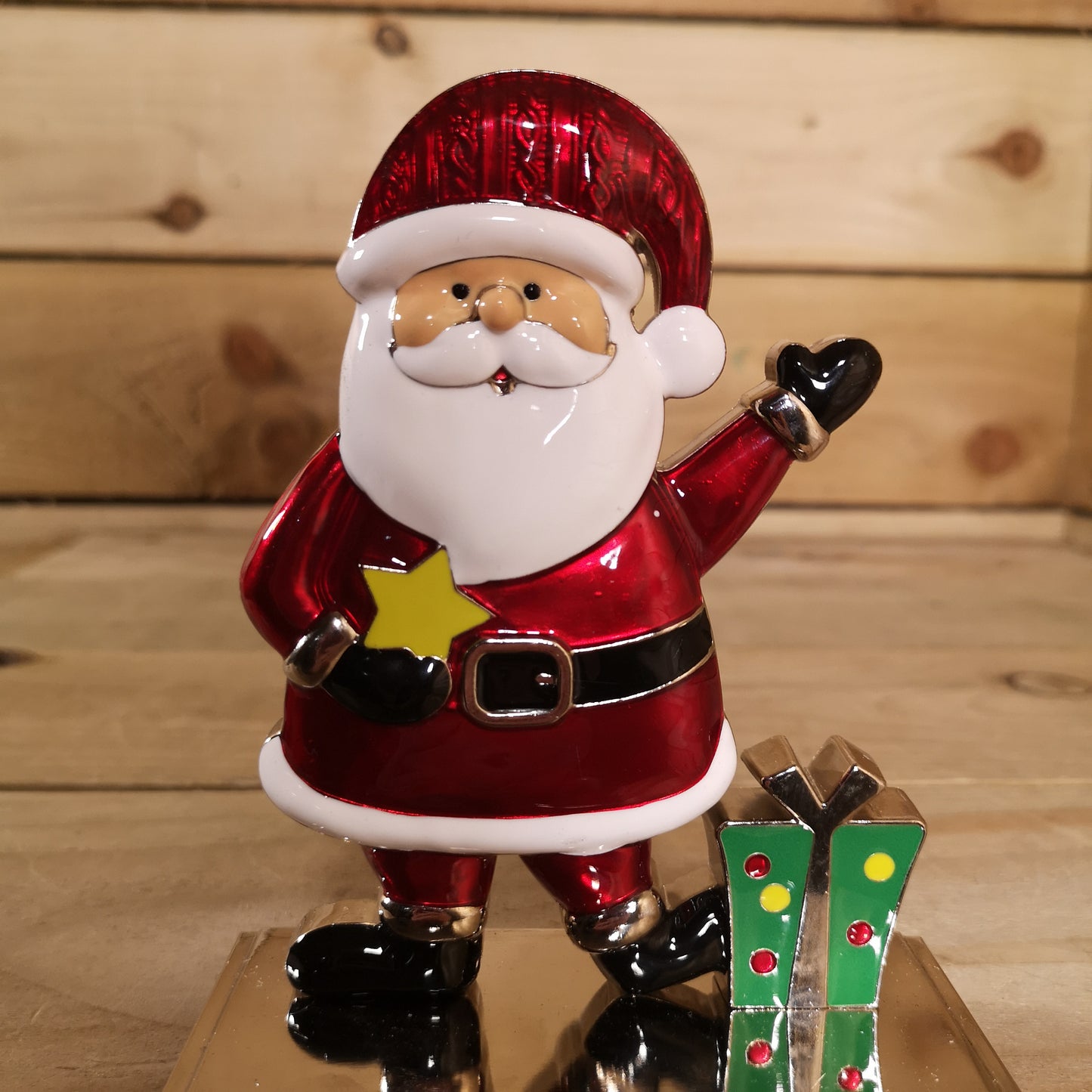 17 cm Santa And Festive Christmas Present Stocking Hanger In Colour
