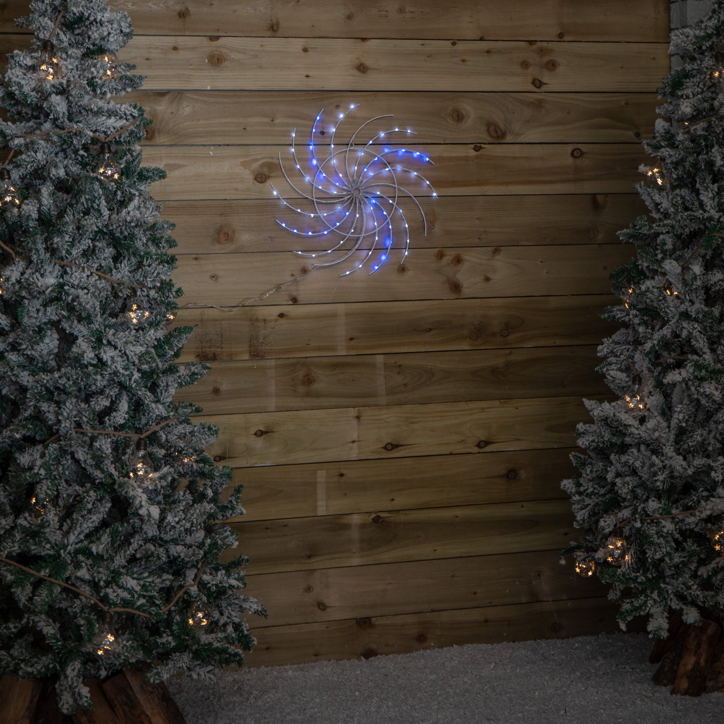 50cm Light up Christmas Catherine Wheel with 96 Blue and White LEDs