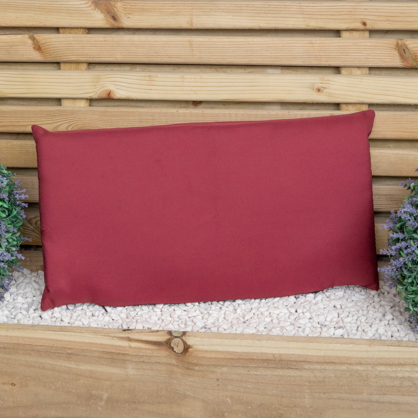 52 x 20cm Back Cushion for Single Wooden Garden Chair in Burgundy