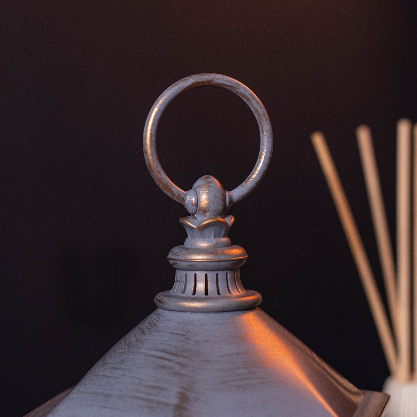 26cm Snowtime Dual Power LED Christmas Glitter Water Spinner Blue Lantern Cute Reindeer Scene