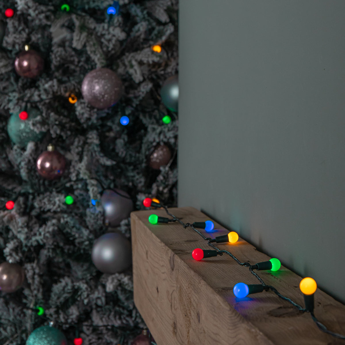 50 LED Pearl Berry Multi-Action Christmas String Lights in Multi-Coloured