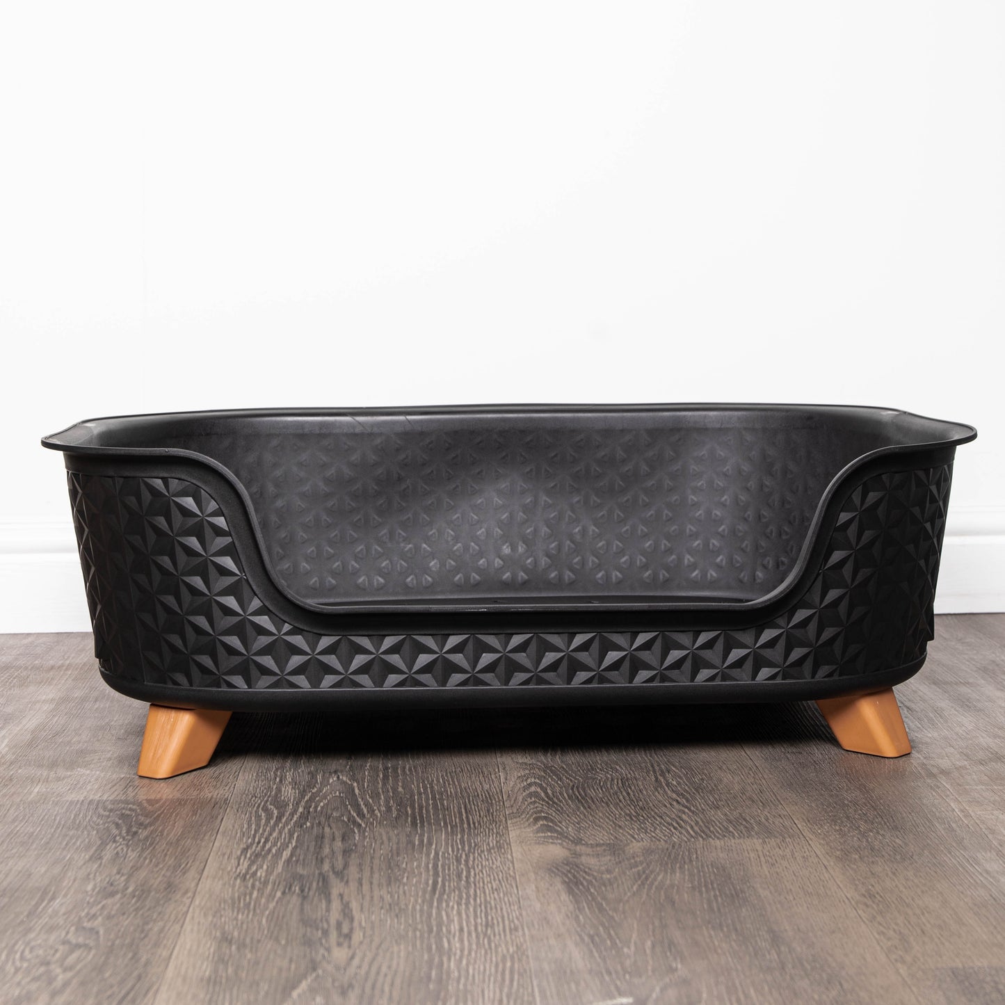 77cm x 58cm Black Plastic Raised Pet Basket with Legs