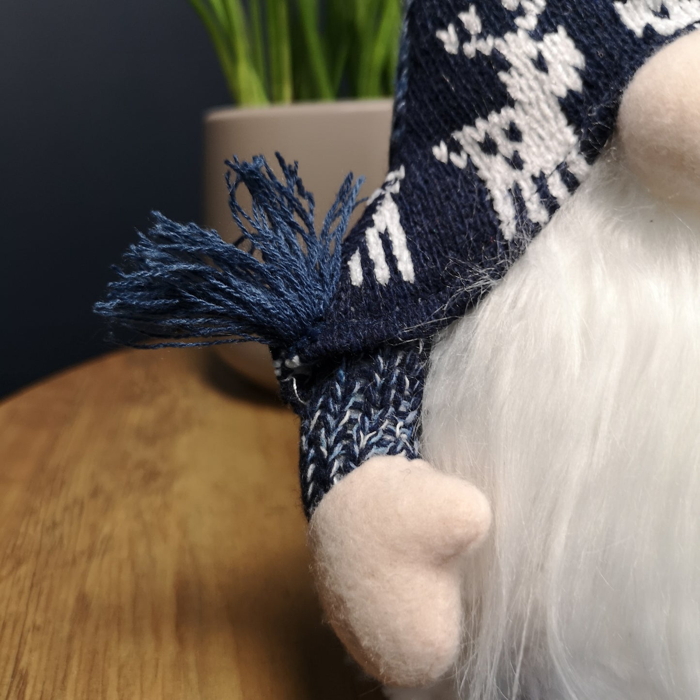 35cm Battery Operated Light up Sitting Christmas Gonk in Dark Blue