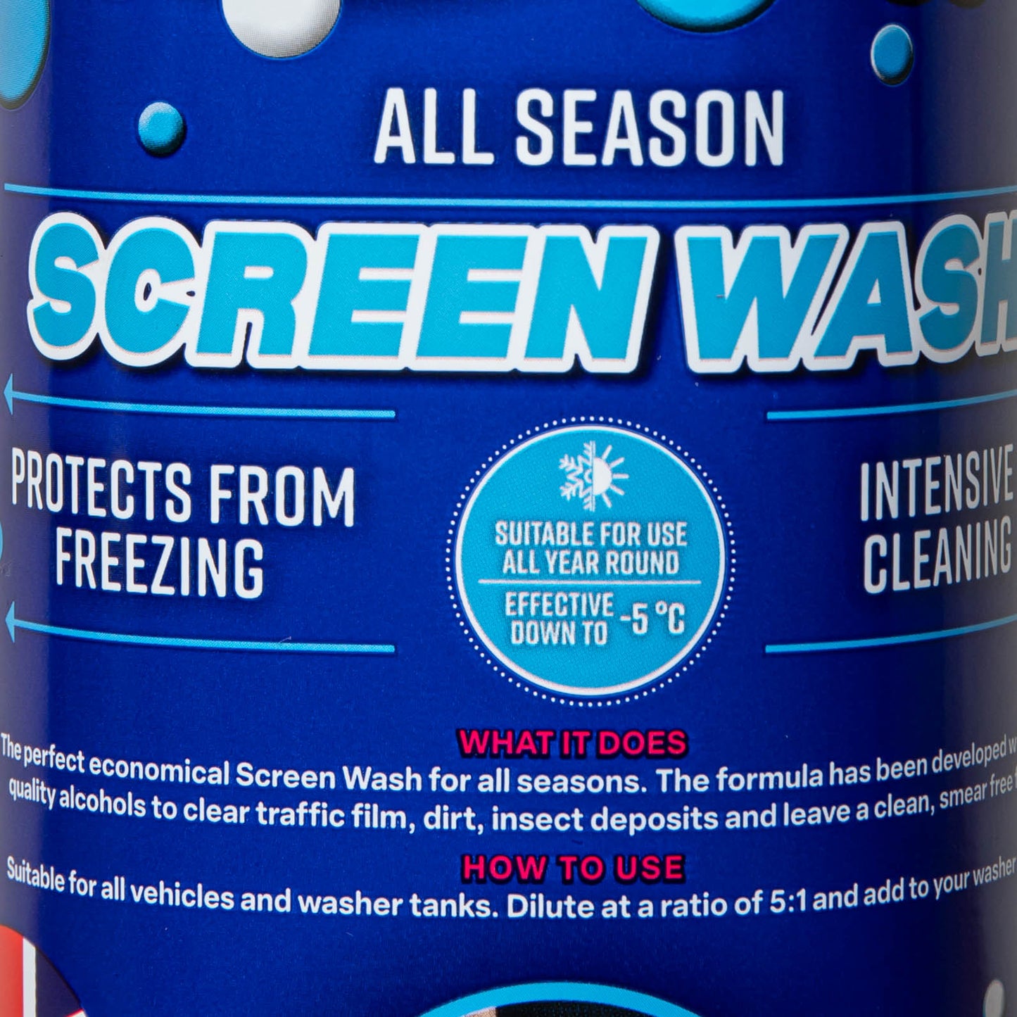 1 Litre All Season Smear Free Windscreen Wash Concentrate For all Vehicles