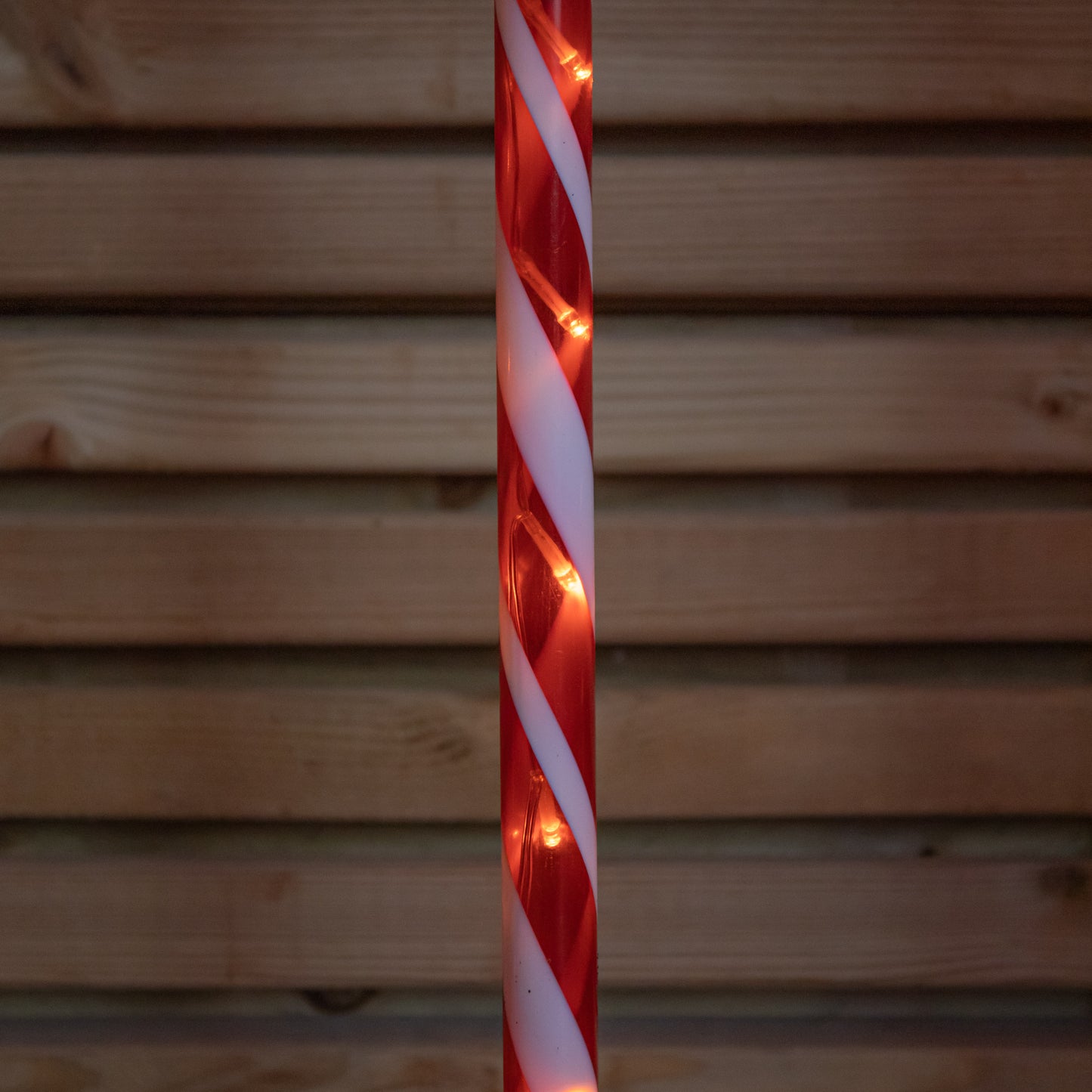 Set of 4 XL Light up Red & White Candy Cane Christmas Path Lights