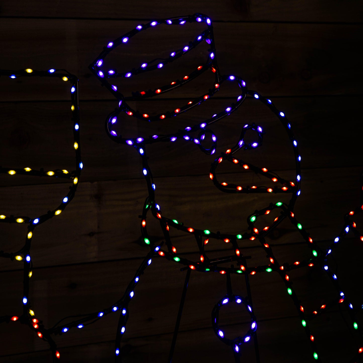 1m x 78cm Light up Standing Christmas Snowman with 390 Multi-Coloured LEDs