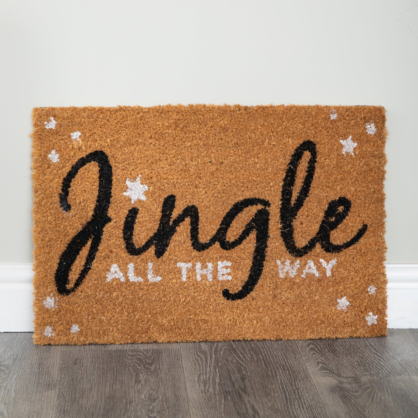 60cm x 40cm Jingle All The Way Coir Doormat with PVC Backing