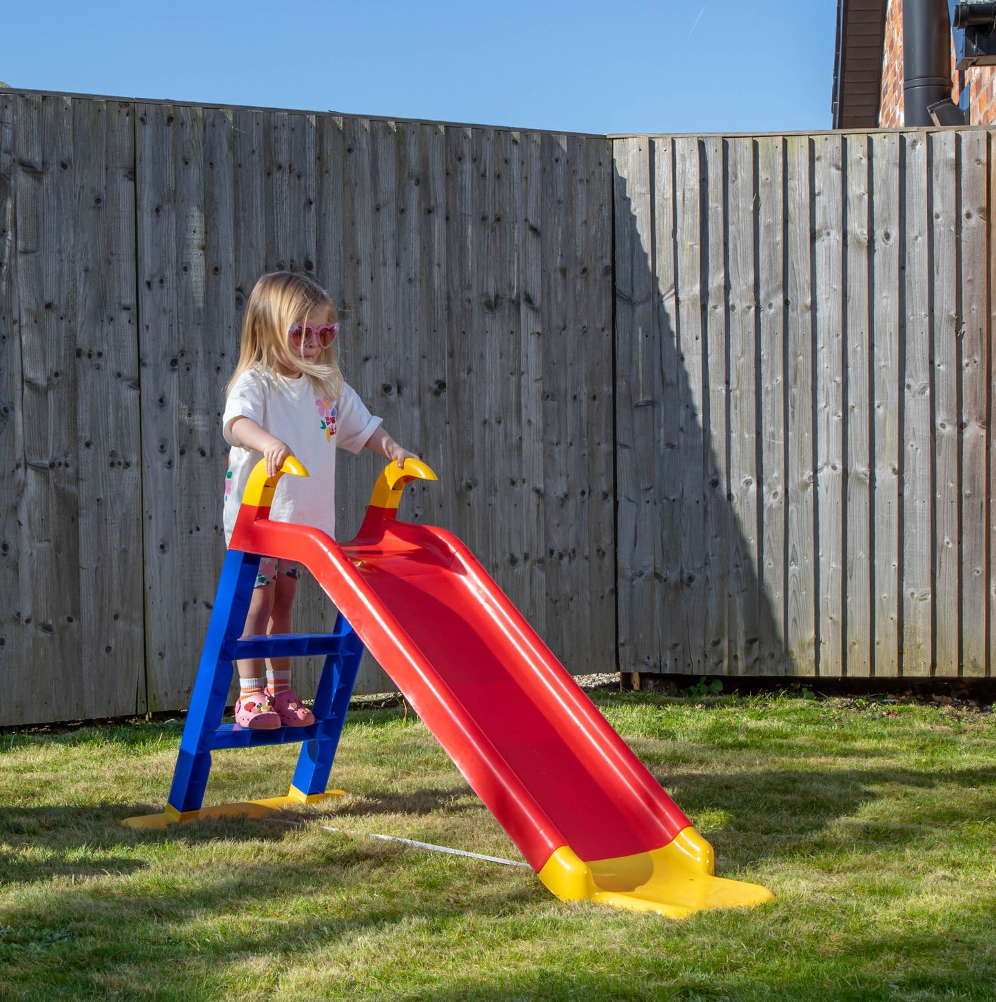 80cm Kids Indoor Outdoor Freestanding Plastic Slide with Ladder and Extension