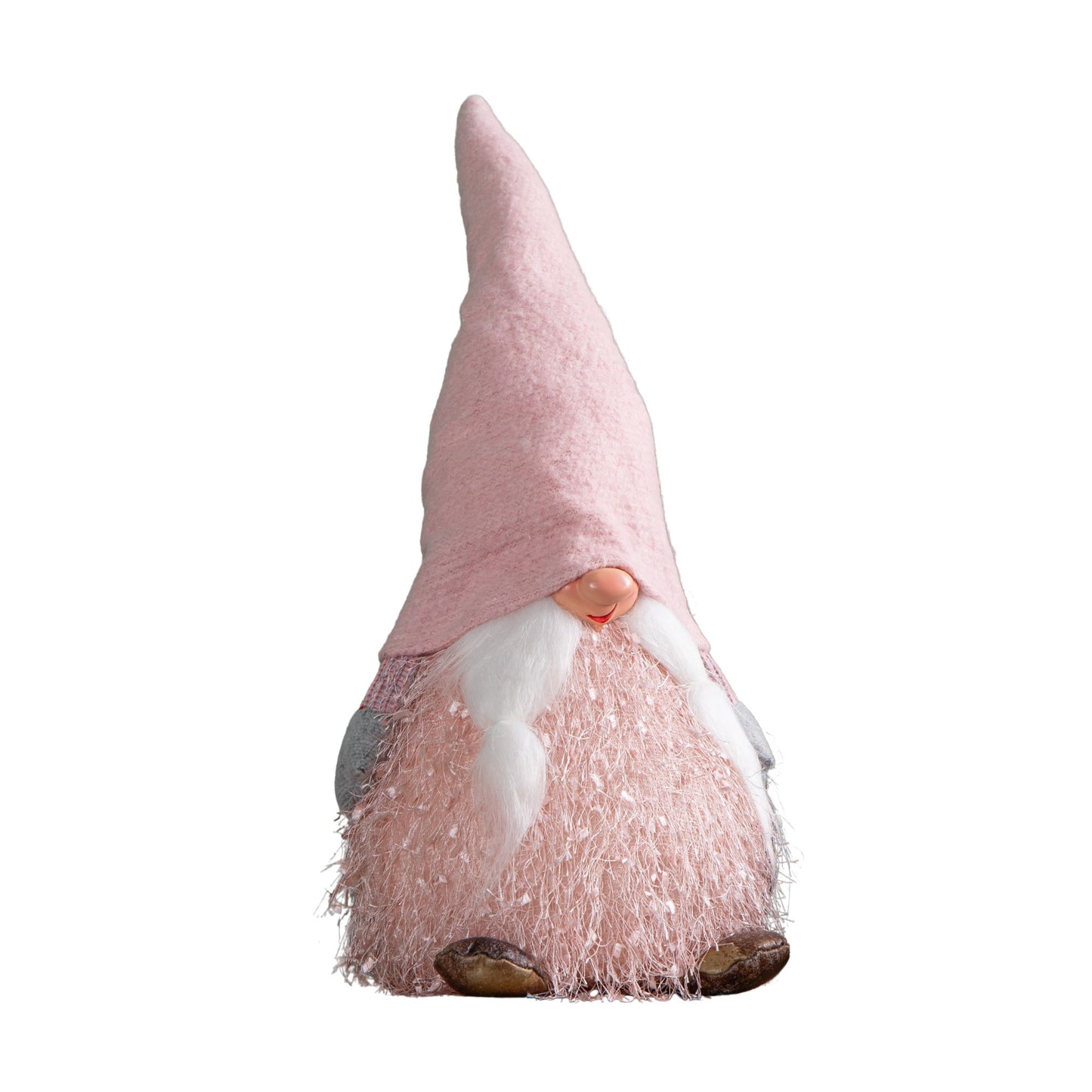 30cm Christmas Female Gonk with LED Light - Pink Hat