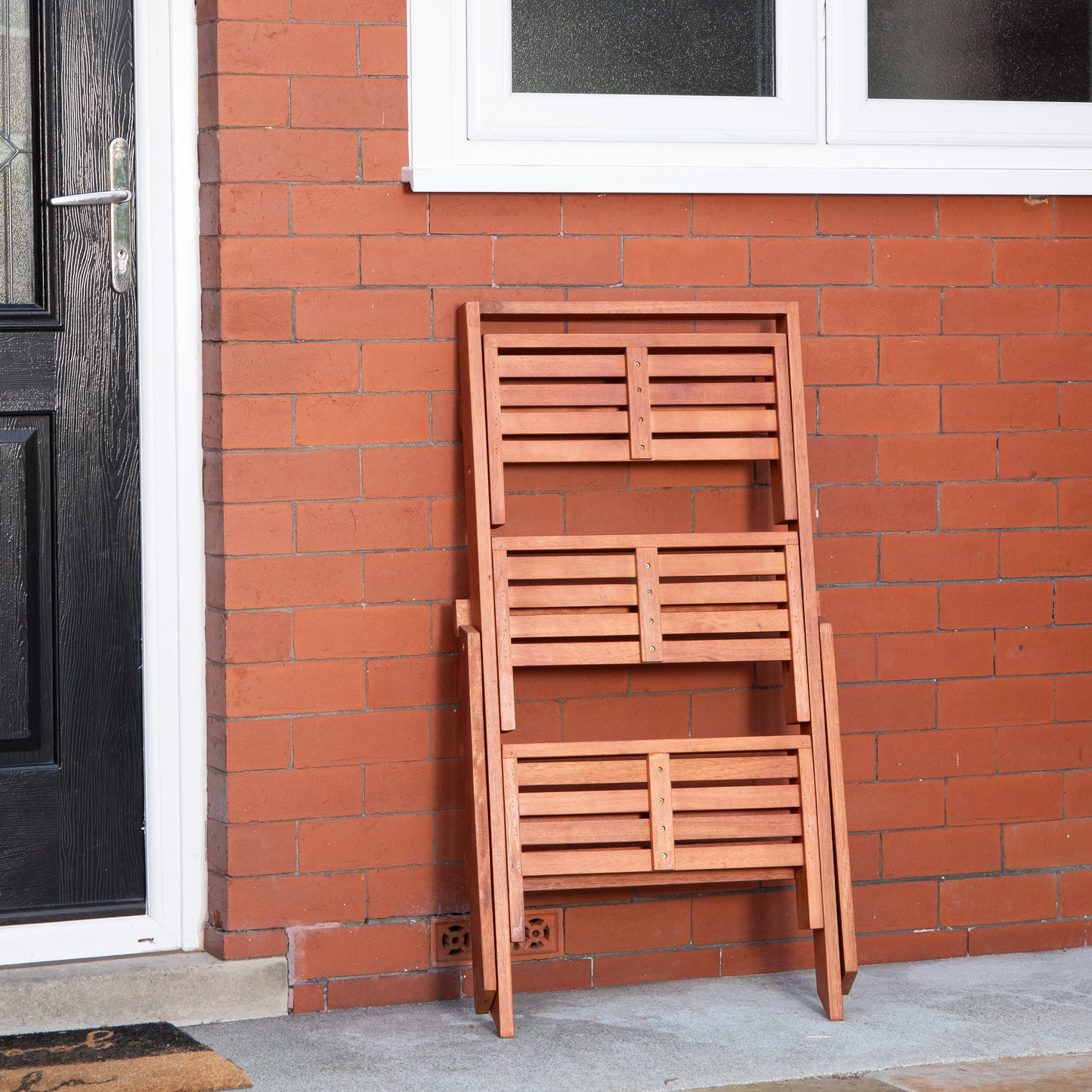Outdoor 3 Tier Wooden Foldable Plant Display Stand