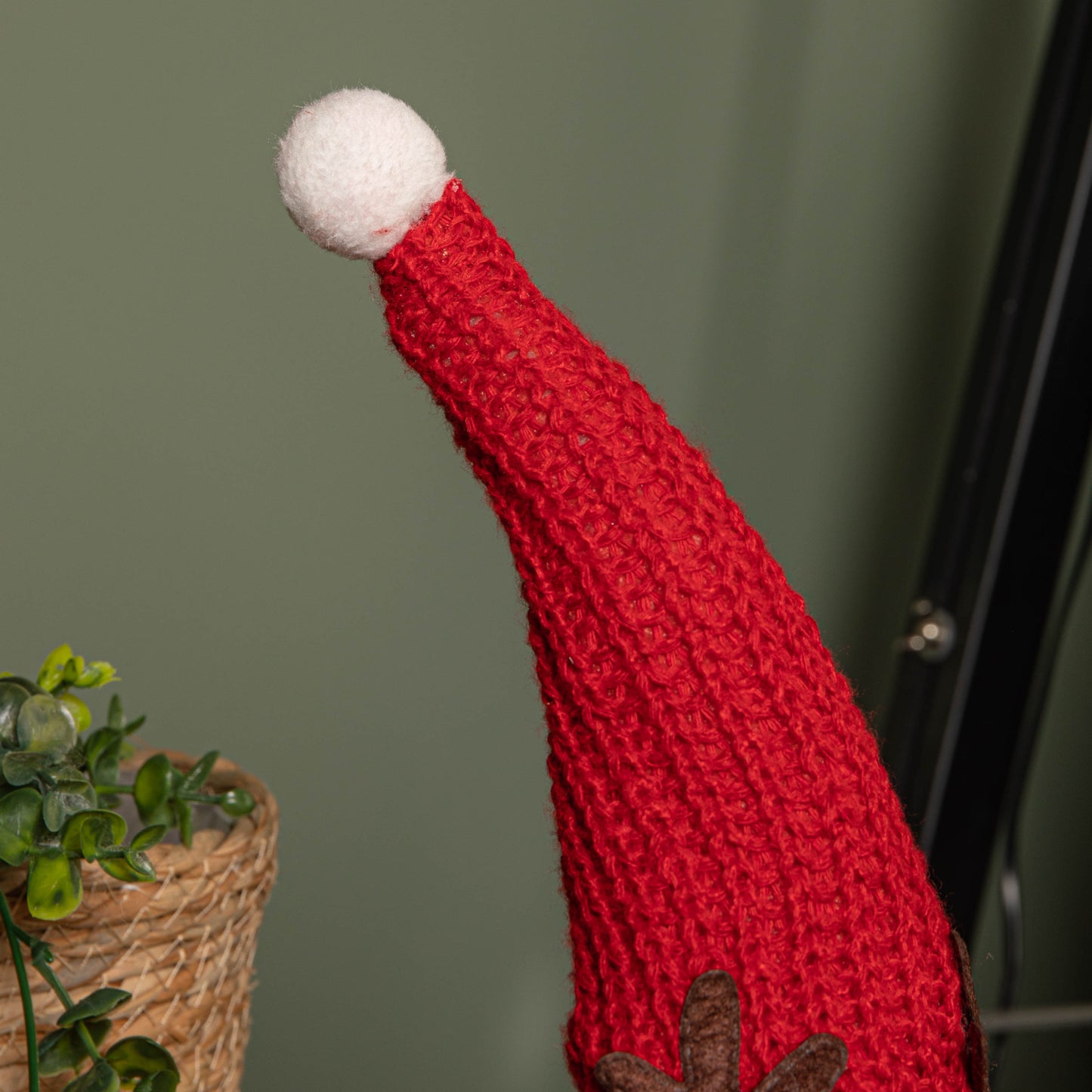 55cm Red and White Sitting Mr Claus Christmas Gonk with Dangly Legs