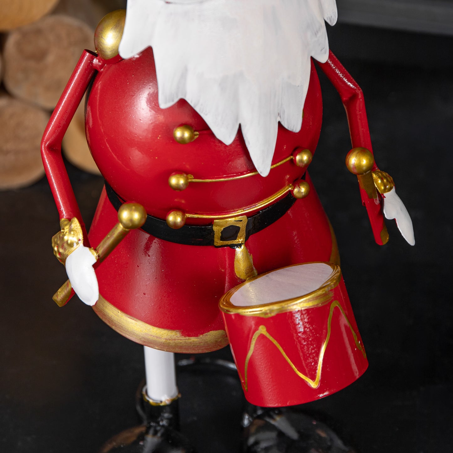44cm Hand Painted Metal Christmas Captain Santa Decoration