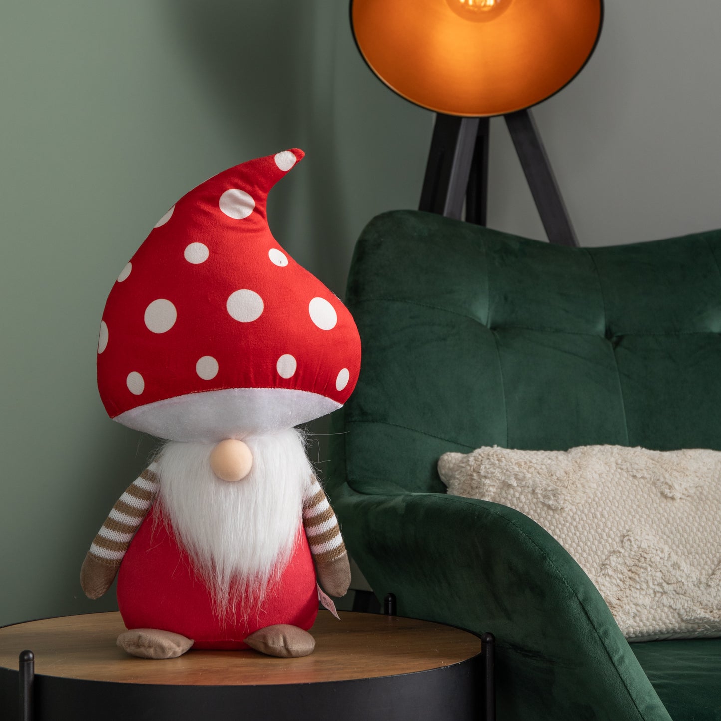40cm Red Soft Festive Funghi Truffle Christmas Mushroom Gonk Decoration
