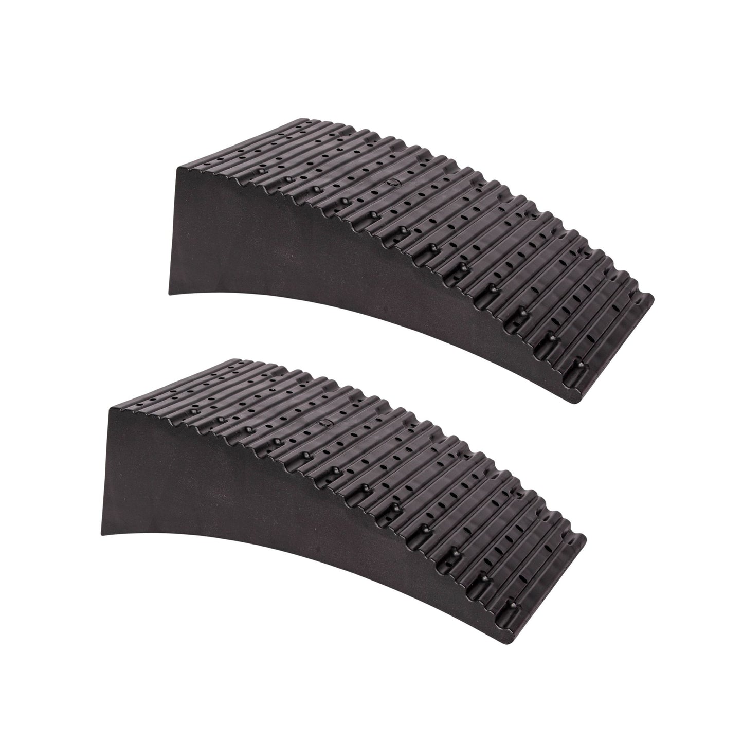 32cm x 6cm Set of 2 Red & Black Plastic Heavy Duty RV Campervan Leveller with Carry Case