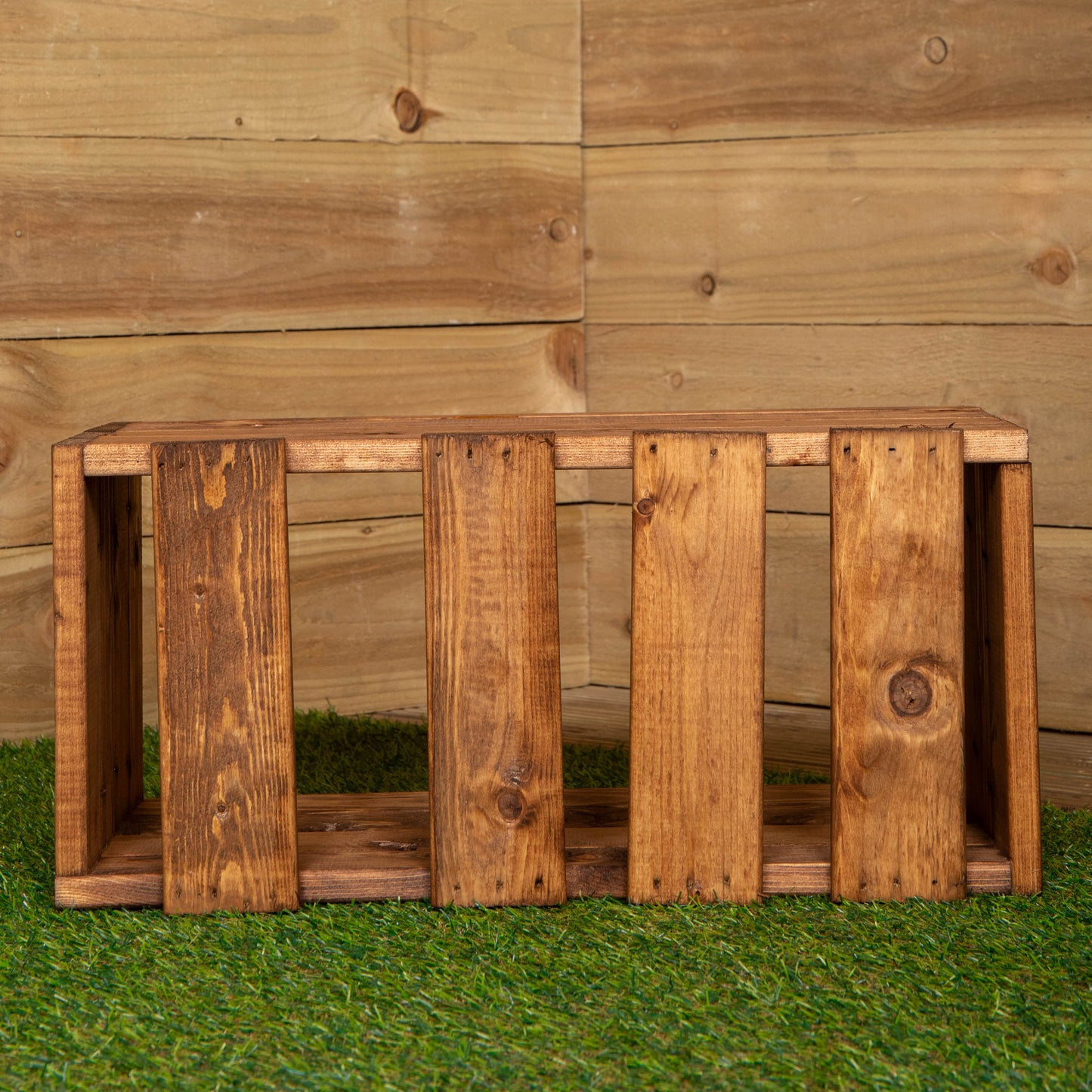 Hand Made 53cm x 25cm x 30cm Rustic Wooden Garden Trough Planter
