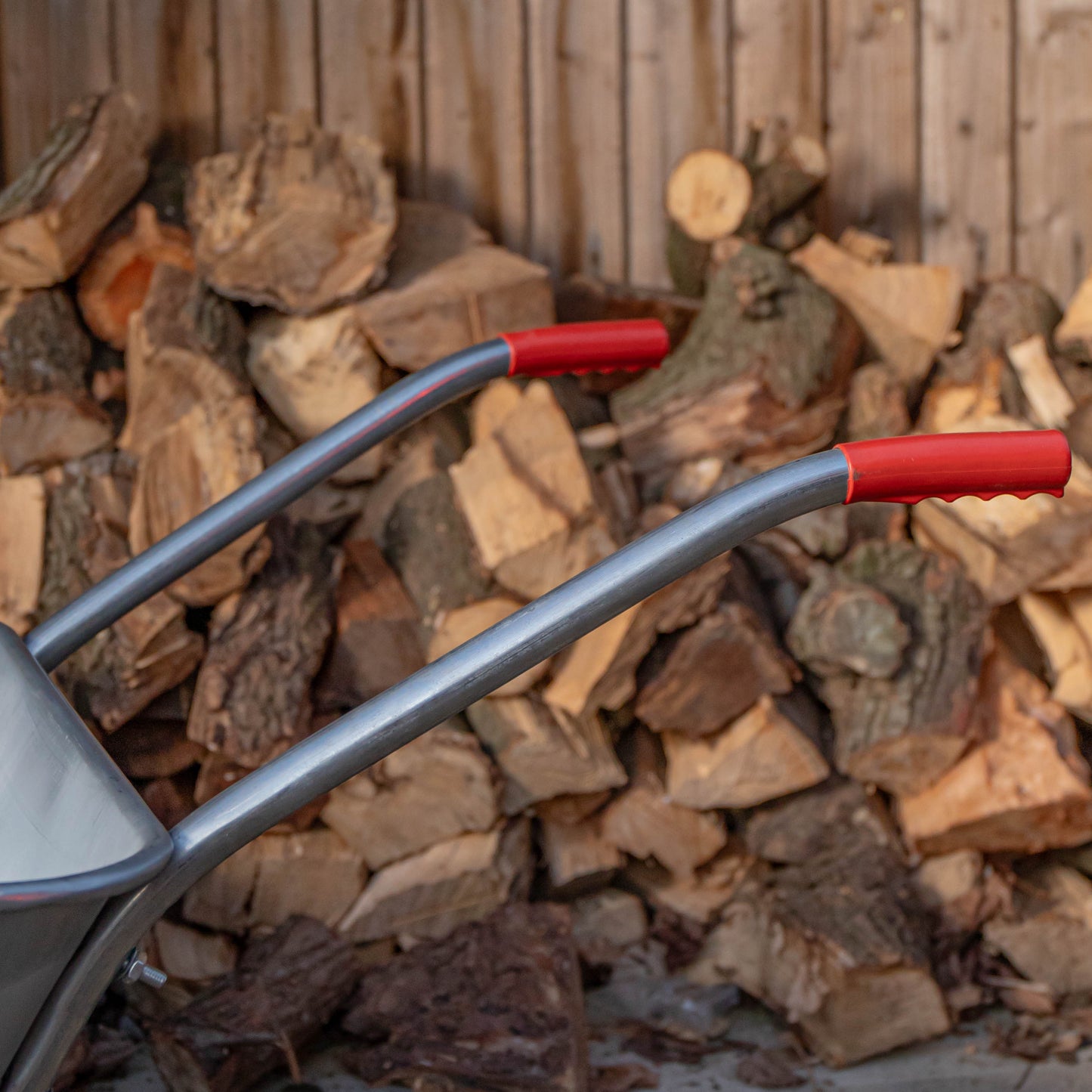 65 Litre 60kg Capacity Galvanised Samuel Alexander Metal Garden Wheelbarrow with Solid Puncture Proof Tyre