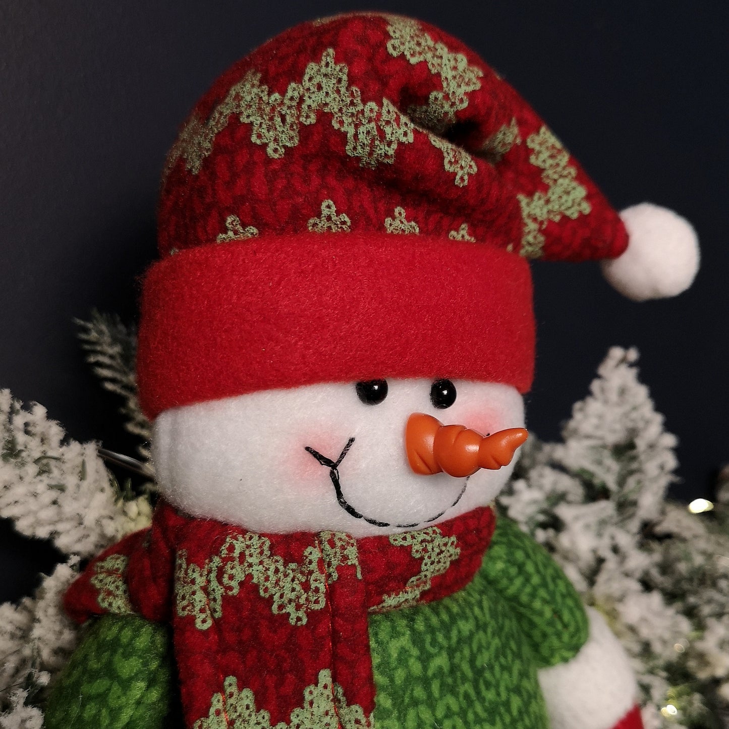 28cm Plush Christmas Snowman Stocking Holder Decoration