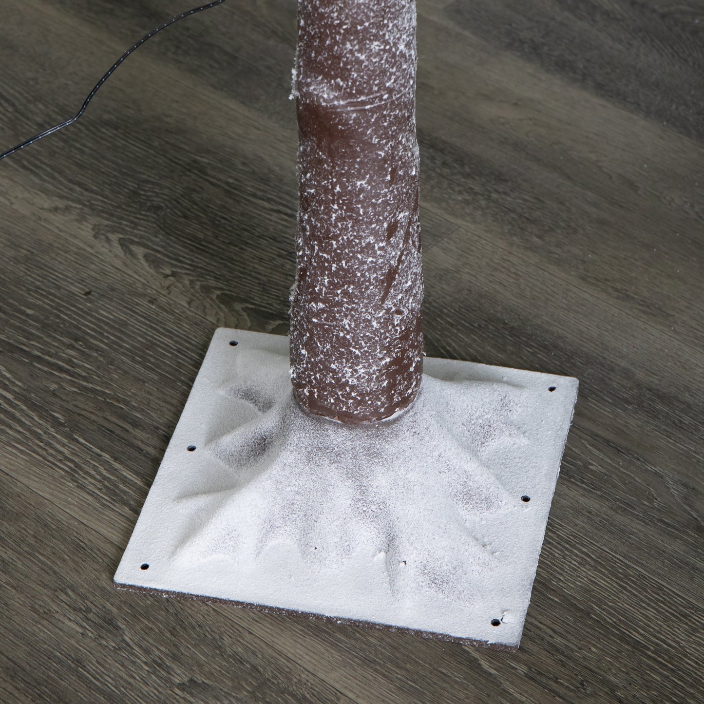 8ft (2.40m) Tall Light up Christmas Snow Tree with 412 Warm White LEDs