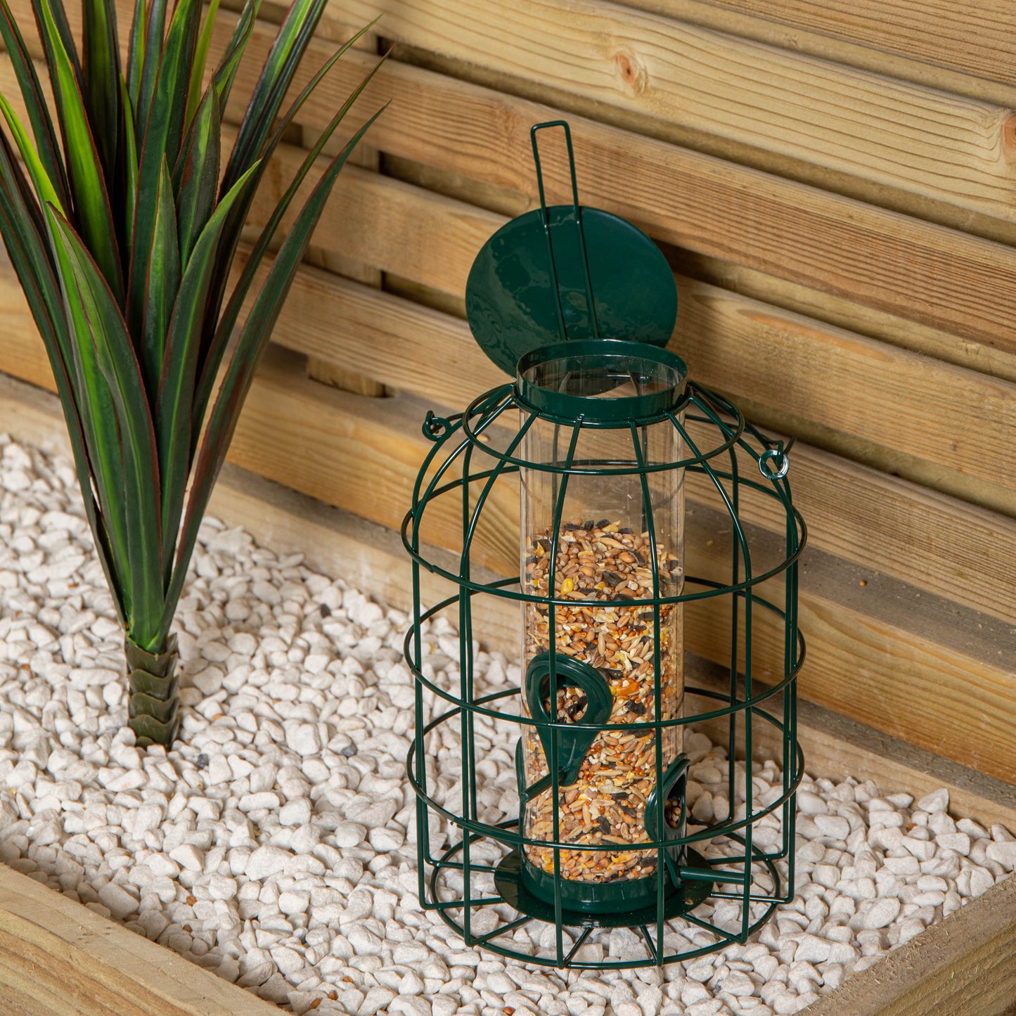 Factory Seconds: Samuel Alexander Metal Hanging Bird Seed Feeder with Squirrel Guard