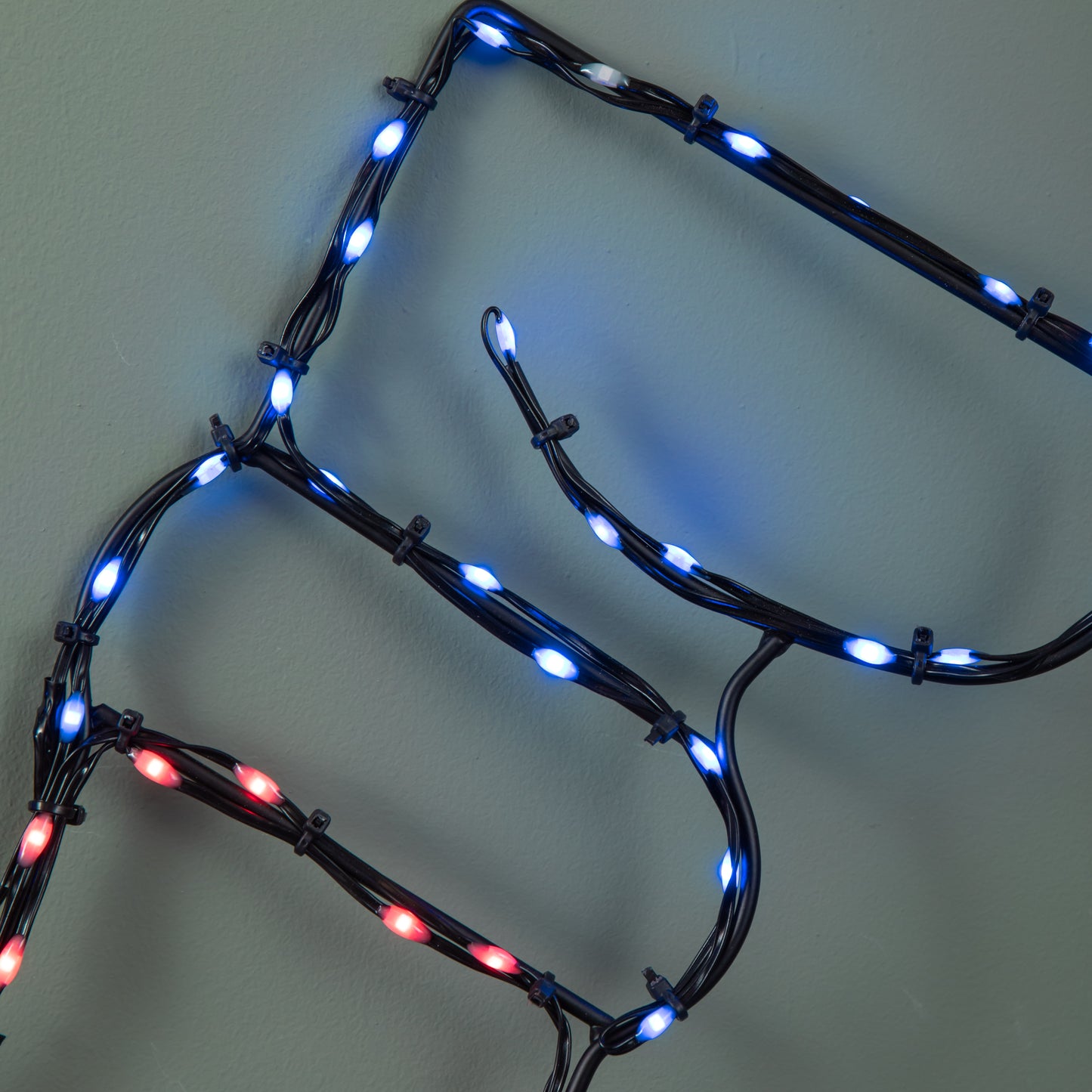 60cm x 45cm Light up FlexiBrights Santa Down Chimney with 223 Multi-Coloured LEDs