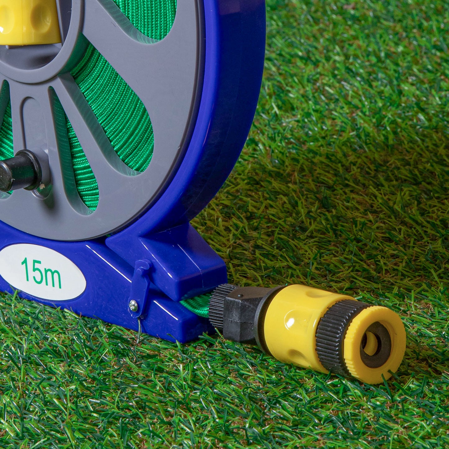 50ft (15m) Flat Garden Hose with Spray Nozzle