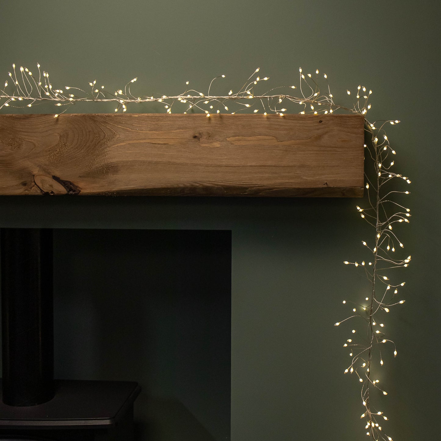 5.4m 860 LEDs Multi Action Ultra Bright Garland on Silver Wire in Warm White