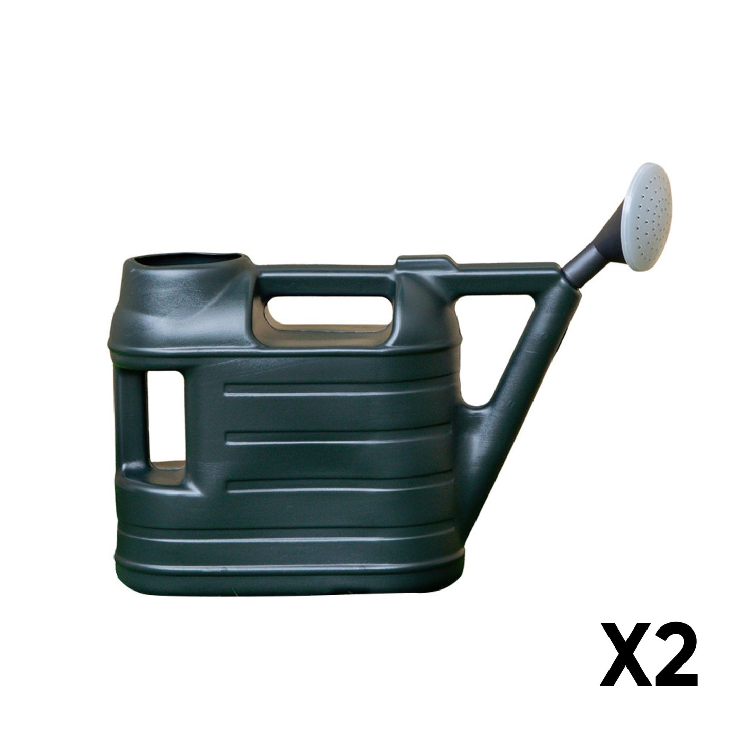 2 Pack of 6.5L Ward Garden Watering Can With Rose in Green