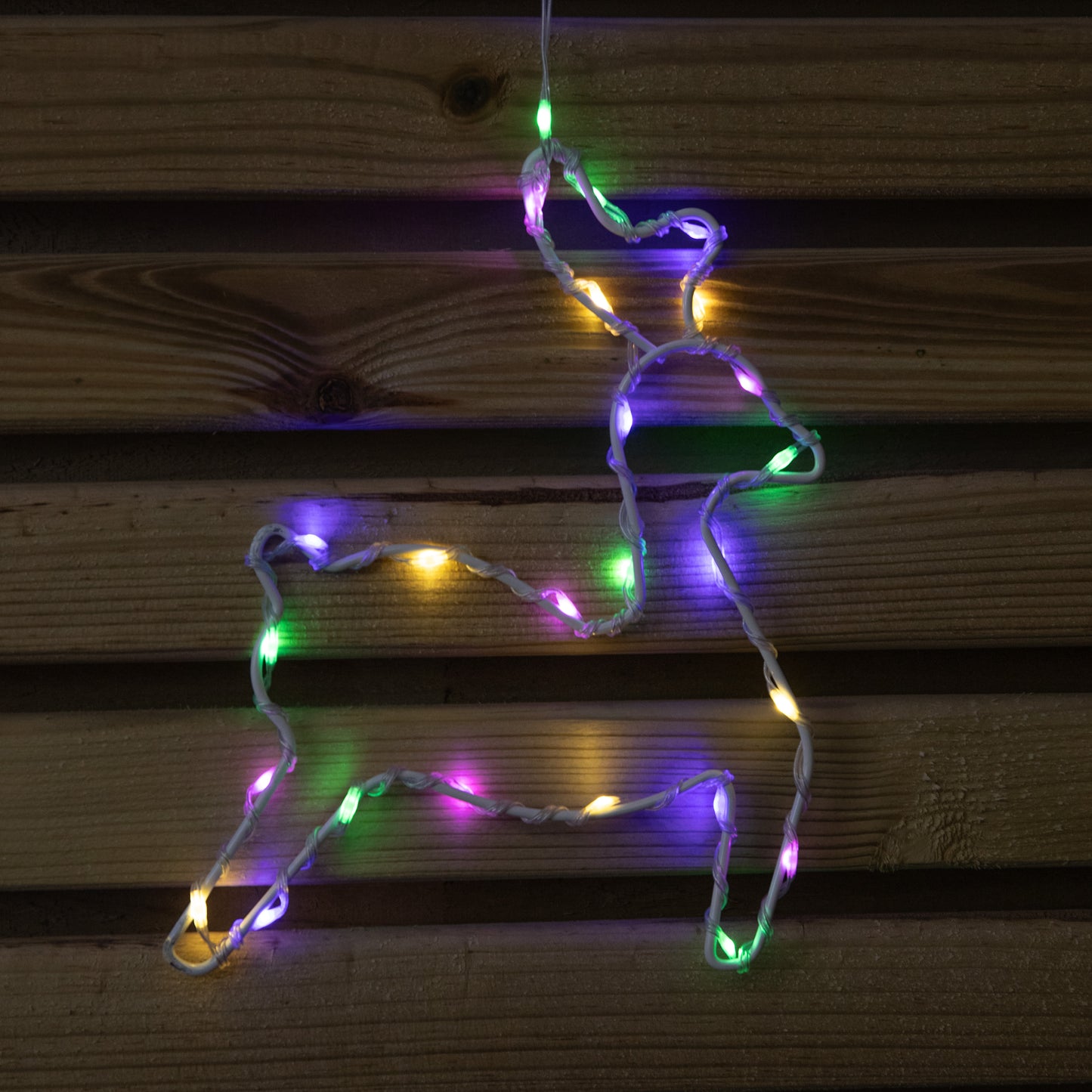 1.2 x 1.1m Christmas Window Curtain Light with 327 Multi-Coloured LEDs