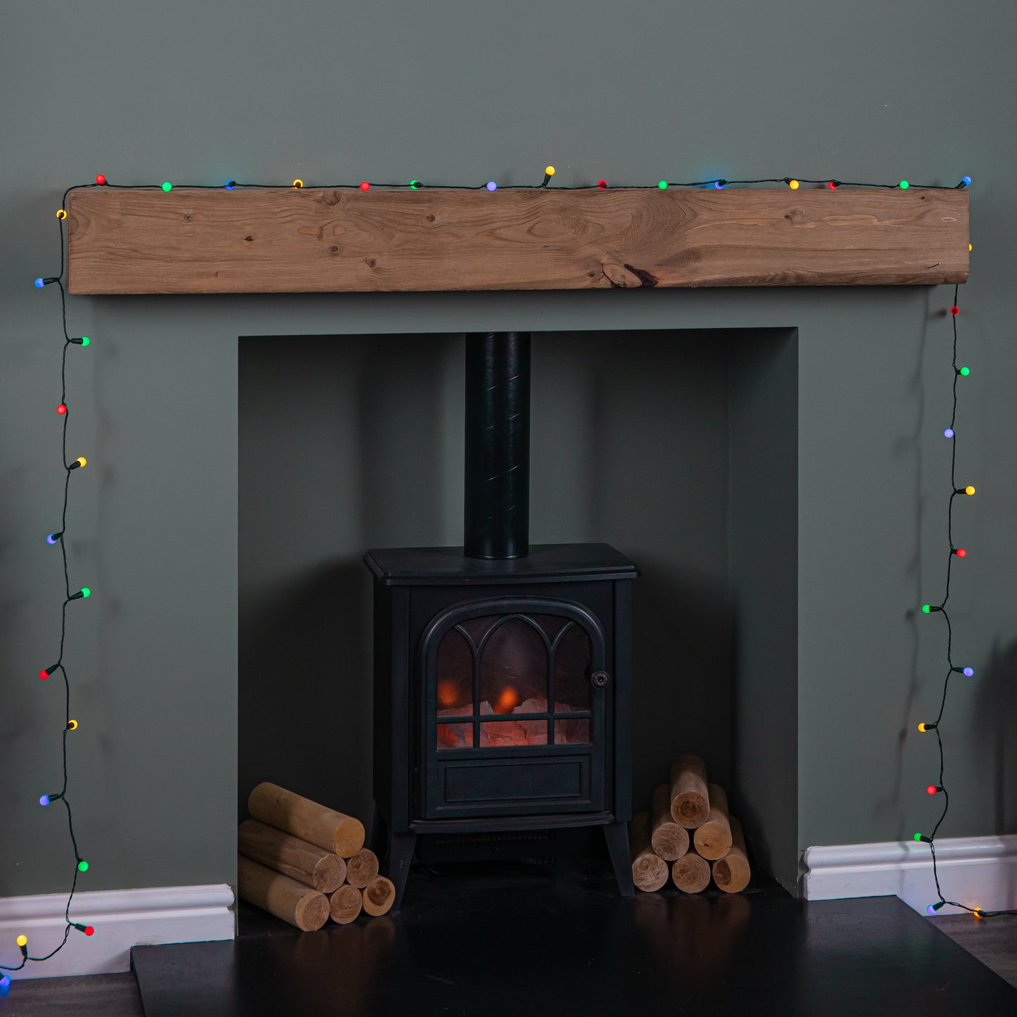 10m 100 LED Multi-Action Pearl Christmas String Lights in Multi-Coloured