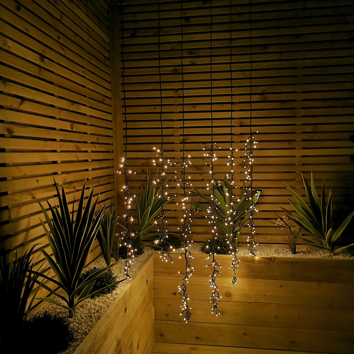 Factory Seconds: Set of 6 Drop Tree Multi-Action Christmas ClusterBrights with 384 Warm White