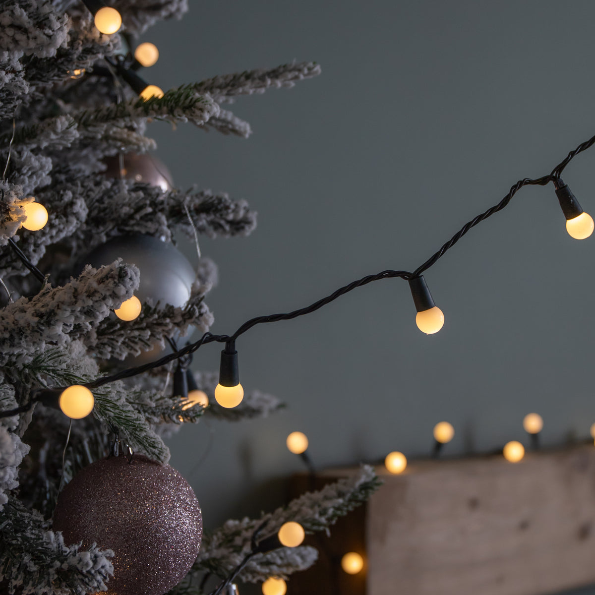 50 LED Pearl Berry Multi-Action Christmas String Lights in Warm White