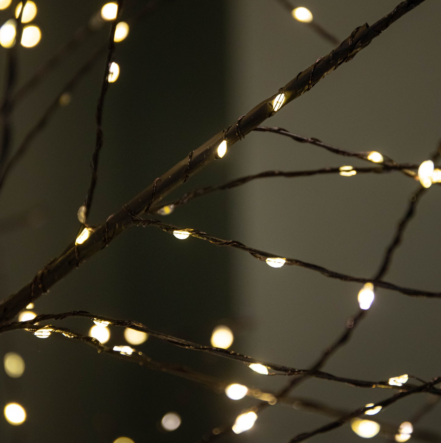 Factory Seconds: 6ft (1.8m) Light up Black Micro Dot Christmas Tree with 1300 Static & Twinkling Warm White LEDs