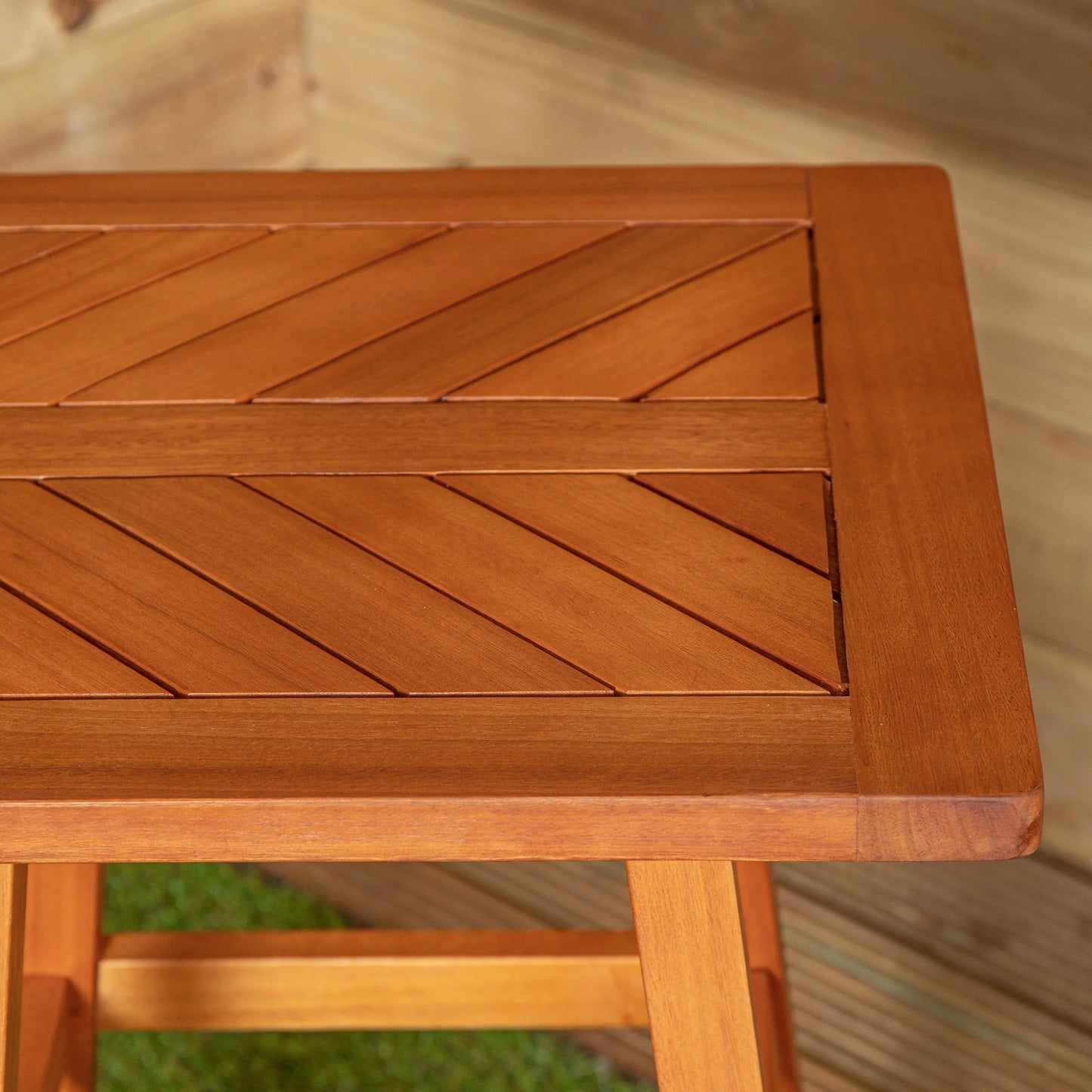 73 x 45cm Outdoor Kapalua Wooden Slatted Garden Side Table