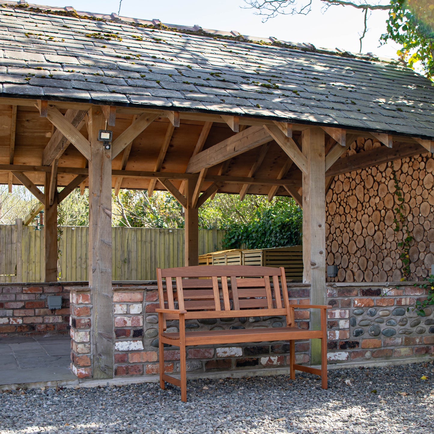 Hawkshead 2 Seater Outdoor Wooden Garden Patio Bench