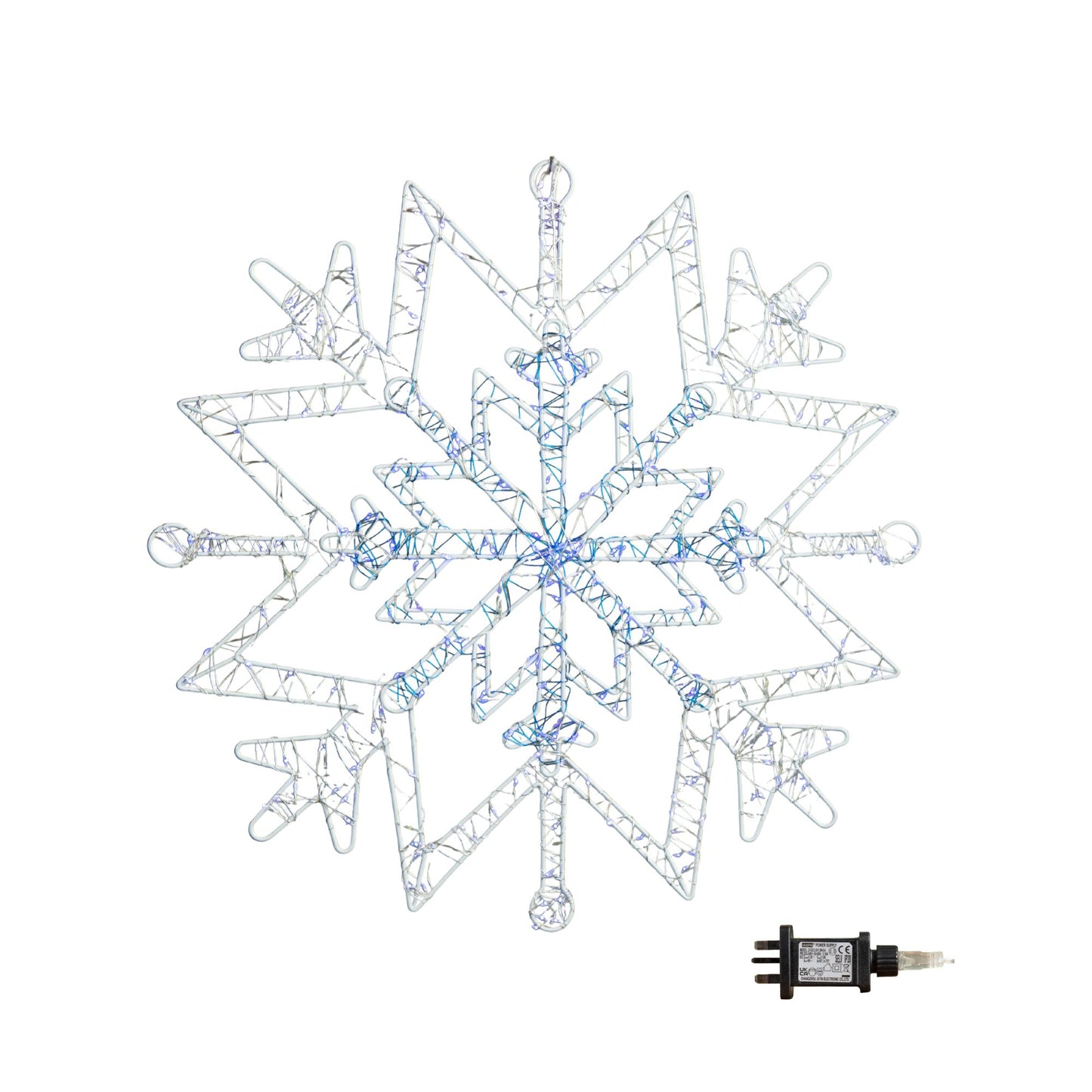 52cm Light up Christmas Snowflake Dewdrop Silhouette with Twinkling LEDs