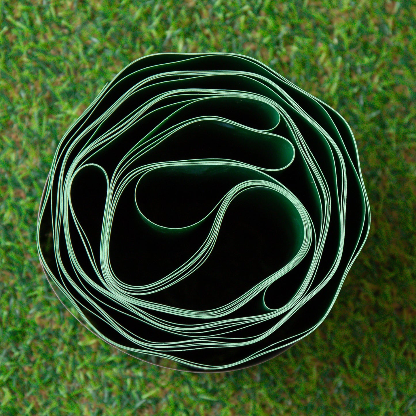 15cm x 9m Large Plastic Corrugated Lawn Garden Edging Border in Green