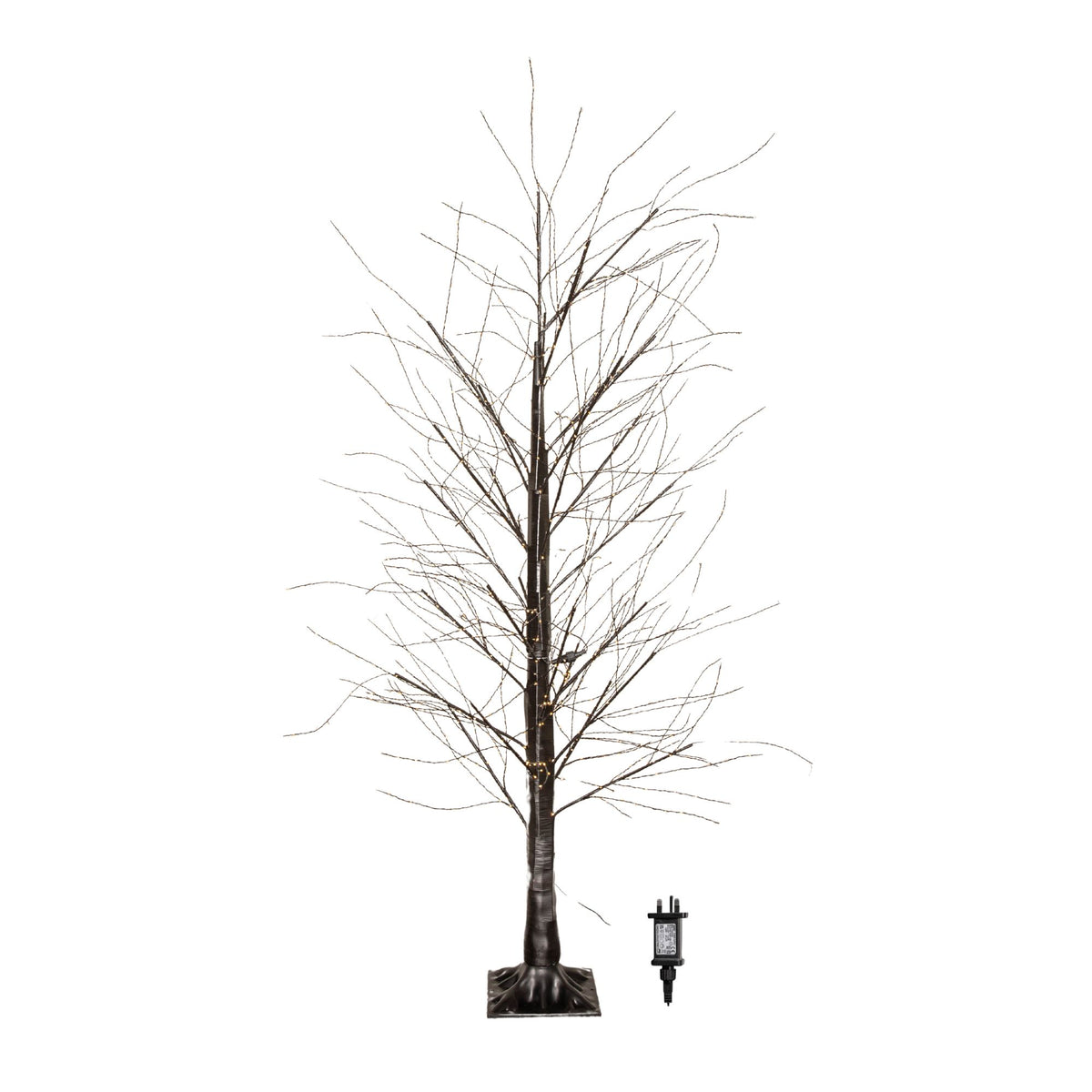 6ft (1.8m) Light up Black Micro Dot Christmas Tree with 1300 Static & Twinkling Warm White LEDs