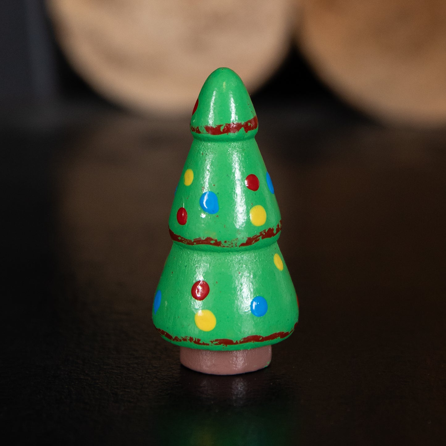 16cm Hand Painted Wooden Christmas Santa Festive Figurine Set