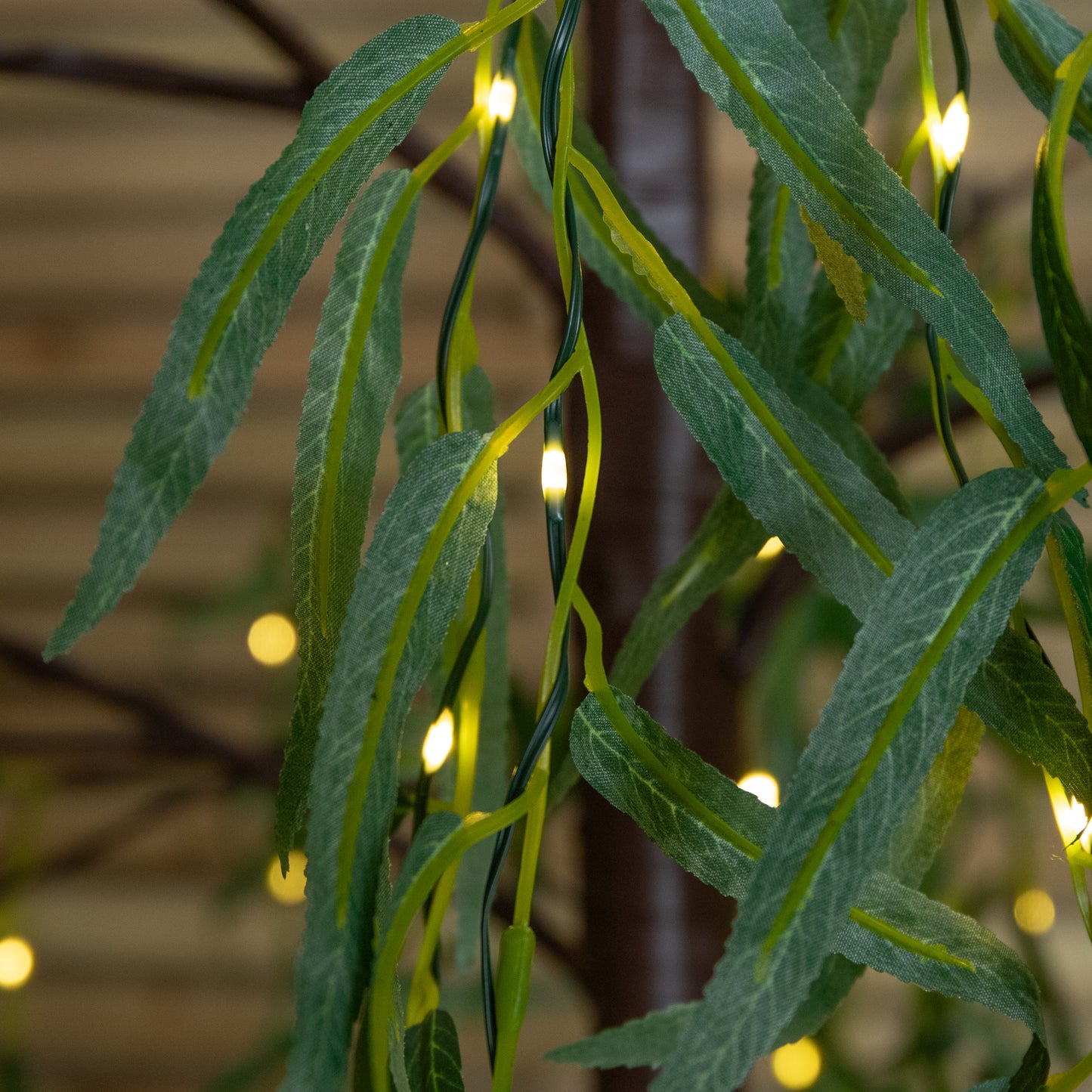 7ft (2.1m) Tall Light up Christmas Willow Tree with 384 Warm White LEDs