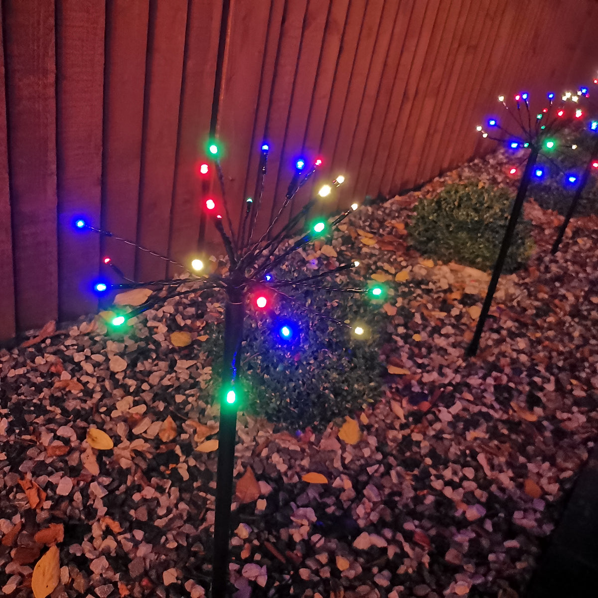 5pcs 63cm 120 LED Battery Operated Sparkler Path Lights with Timer in Multicoloured