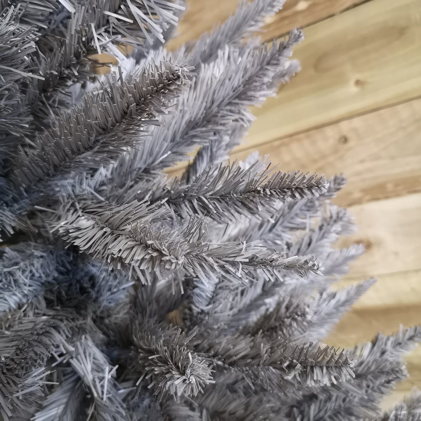 Snowtime 244cm / 8ft Wrapped Pencil Pine Grey Christmas Tree with 460 Tips