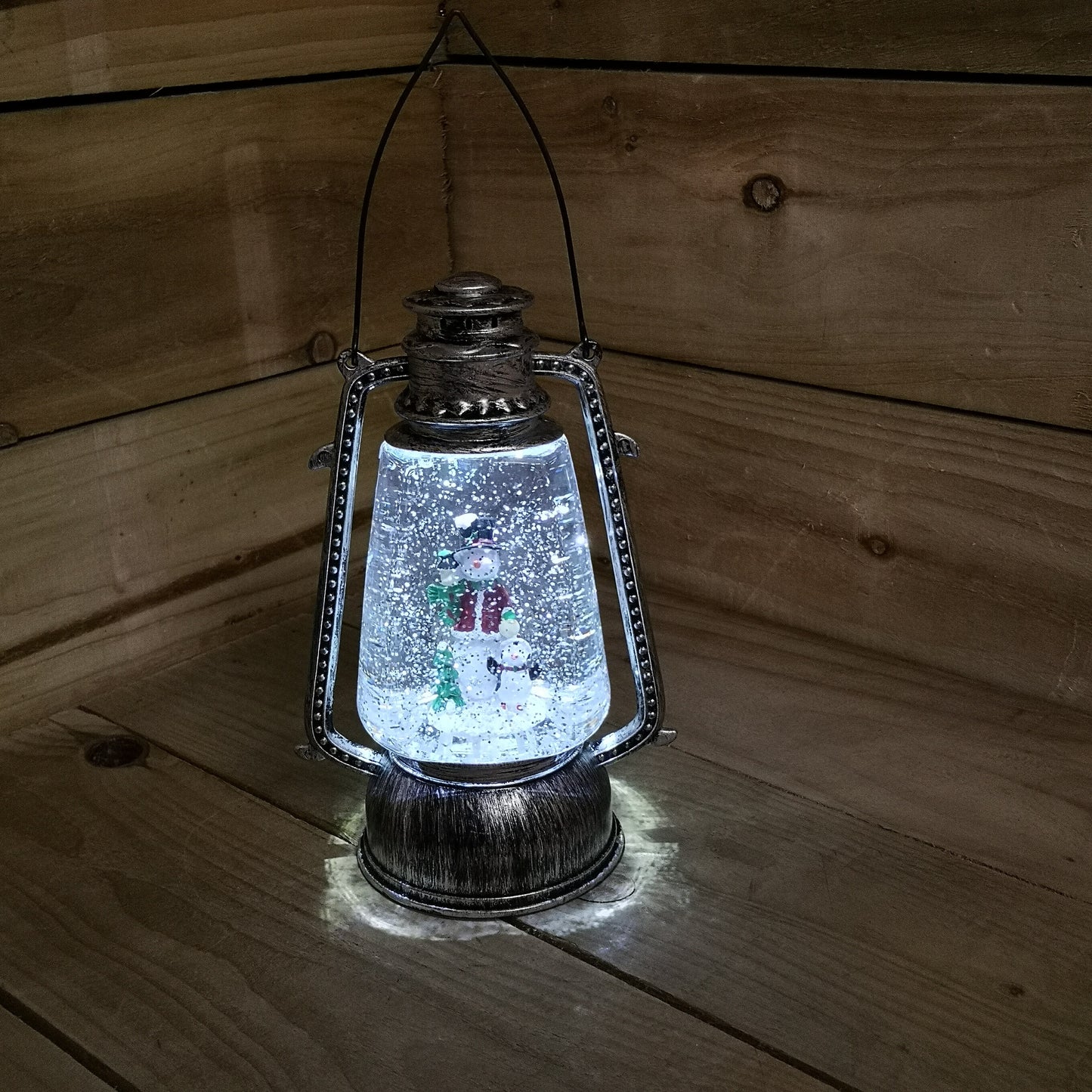 24cm Premier Christmas Water Spinner Antique Effect Hurricane Lantern Style Choose from Silver or Gold