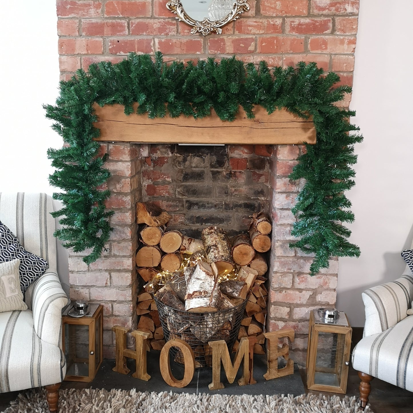 Premier 2.7m (9ft) Super Bushy Christmas Deluxe Green Garland