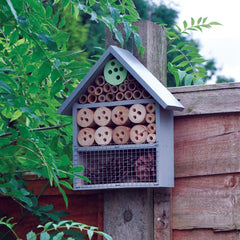 Deluxe Freestanding or Wall Mounted Wooden Insect & Bee House / Hotel