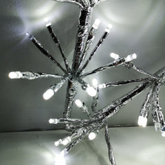 90cm Premier Twinkling LED Silver Star Silhouette Christmas Decoration in Cool White