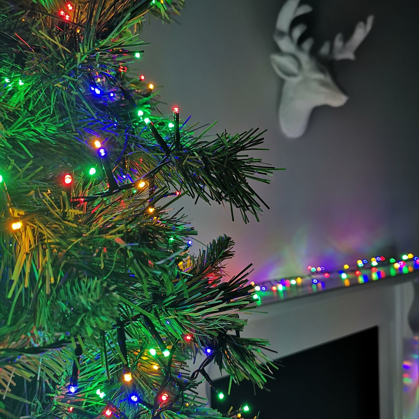 3000 LED 75m Premier TreeBrights Indoor Outdoor Christmas Multi Function Mains Operated String Lights with Timer in Multicoloured