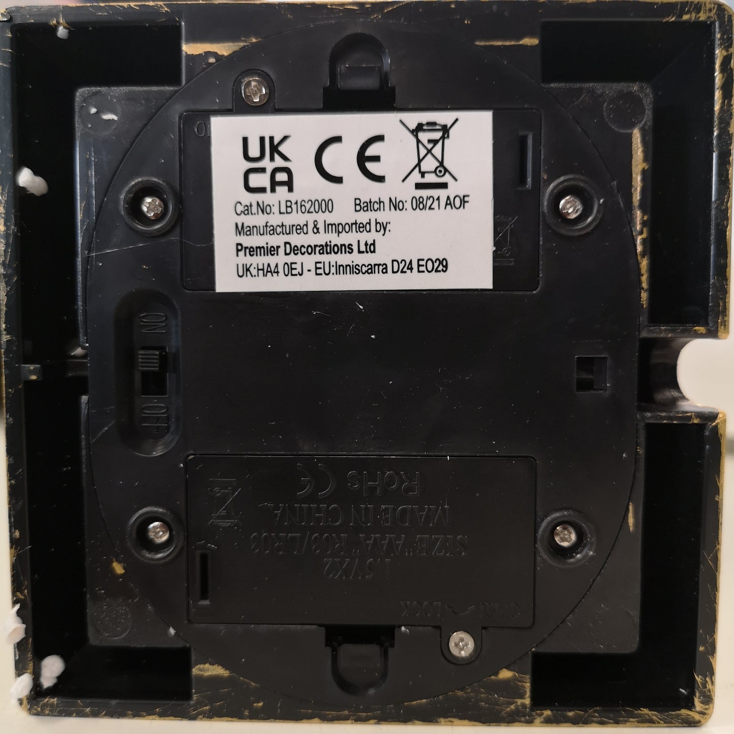 27cm Premier Glitter Water Spinner LED Lantern Christmas Decoration with Santa Scene